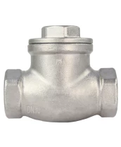 Клапан обратный DN.ru VC3232P-T 3/4″ Ду20 Ру16 муфтовый, поворотный, корпус - нержавеющая сталь, диск - нержавеющая сталь, уплотнение - PTFE
