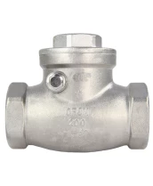 Клапан обратный DN.ru VC3232P-T 1″ 1/4 Ду32 Ру16 муфтовый, поворотный, корпус - нержавеющая сталь, диск - нержавеющая сталь, уплотнение - PTFE