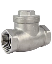 Клапан обратный DN.ru VC3232P-T 1″ 1/4 Ду32 Ру16 муфтовый, поворотный, корпус - нержавеющая сталь, диск - нержавеющая сталь, уплотнение - PTFE