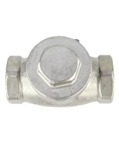 Клапан обратный DN.ru VC3232P-T 1″ 1/4 Ду32 Ру16 муфтовый, поворотный, корпус - нержавеющая сталь, диск - нержавеющая сталь, уплотнение - PTFE