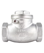 Клапан обратный DN.ru VC3232P-T 2″ 1/2 Ду65 Ру16 муфтовый, поворотный, корпус - нержавеющая сталь, диск - нержавеющая сталь, уплотнение - PTFE