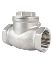 Клапан обратный DN.ru VC3232P-T 2″ 1/2 Ду65 Ру16 муфтовый, поворотный, корпус - нержавеющая сталь, диск - нержавеющая сталь, уплотнение - PTFE
