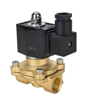 Клапан электромагнитный DN.ru VS300-VT-NO-24VDC 1 1/2″ Ду40 Ру10, соленоидный двухходовой, корпус - латунь, уплотнение - Viton, резьбовой, нормально-открытый, прямого действия, катушка - 24В