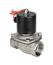 Клапан электромагнитный DN.ru VS131-ET-NC-220VAC 1/8″ Ду6 Ру10, соленоидный двухходовой, корпус - нержавеющая сталь 304, уплотнение - EPDM, резьбовой, нормально-закрытый, прямого действия, катушка - 220В