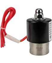 Клапан электромагнитный DN.ru VS131-ET-NC-24VDC 1/8″ Ду6 Ру10, соленоидный двухходовой, корпус - нержавеющая сталь 304, уплотнение - EPDM, резьбовой, нормально-закрытый, прямого действия, катушка - 24В