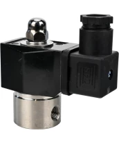 Клапан электромагнитный DN.ru VS331-ET-NO-24VDC 1/4″ Ду8 Ру10, соленоидный двухходовой, корпус - нержавеющая сталь 304, уплотнение - EPDM, резьбовой, нормально-открытый, прямого действия, катушка - 24В