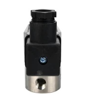 Клапан электромагнитный DN.ru VS331-ET-NO-24VDC 1/4″ Ду8 Ру10, соленоидный двухходовой, корпус - нержавеющая сталь 304, уплотнение - EPDM, резьбовой, нормально-открытый, прямого действия, катушка - 24В