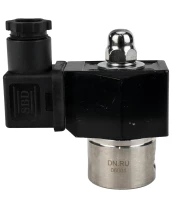 Клапан электромагнитный DN.ru VS331-ET-NO-24VDC 1/4″ Ду8 Ру10, соленоидный двухходовой, корпус - нержавеющая сталь 304, уплотнение - EPDM, резьбовой, нормально-открытый, прямого действия, катушка - 24В