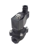 Клапан электромагнитный DN.ru VS541-NT-NC-220VAC 1/2″ Ду15 Ру7, соленоидный двухходовой, резьбовой, корпус - полиамид PA66, уплотнение - NBR, нормально-закрытый, прямого действия, катушка - 220В AC