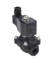 Клапан электромагнитный DN.ru VS541-NT-NC-220VAC 1/2″ Ду15 Ру7, соленоидный двухходовой, резьбовой, корпус - полиамид PA66, уплотнение - NBR, нормально-закрытый, прямого действия, катушка - 220В AC
