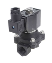 Клапан электромагнитный DN.ru VS541-NT-NC-220VAC 1/2″ Ду15 Ру7, соленоидный двухходовой, резьбовой, корпус - полиамид PA66, уплотнение - NBR, нормально-закрытый, прямого действия, катушка - 220В AC
