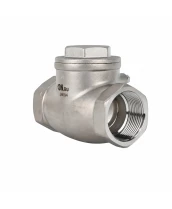 Клапан обратный DN.ru 1 1/2″ Ду40 Ру16 ZGY резьбовой, поворотный, корпус - нержавеющая сталь CF8/AISI 304, диск - нержавеющая сталь CF8/AISI 304, уплотнение - PTFE (VCT3131-T)