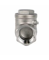 Клапан обратный DN.ru 1 1/2″ Ду40 Ру16 ZGY резьбовой, поворотный, корпус - нержавеющая сталь CF8/AISI 304, диск - нержавеющая сталь CF8/AISI 304, уплотнение - PTFE (VCT3131-T)