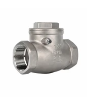 Клапан обратный DN.ru 1 1/2″ Ду40 Ру16 ZGY резьбовой, поворотный, корпус - нержавеющая сталь CF8/AISI 304, диск - нержавеющая сталь CF8/AISI 304, уплотнение - PTFE (VCT3131-T)