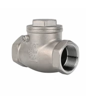 Клапан обратный DN.ru 1 1/2″ Ду40 Ру16 ZGY резьбовой, поворотный, корпус - нержавеющая сталь CF8/AISI 304, диск - нержавеющая сталь CF8/AISI 304, уплотнение - PTFE (VCT3131-T)