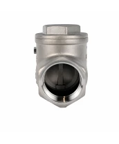 Клапан обратный DN.ru 1 1/2″ Ду40 Ру16 ZGY резьбовой, поворотный, корпус - нержавеющая сталь CF8/AISI 304, диск - нержавеющая сталь CF8/AISI 304, уплотнение - PTFE (VCT3131-T)