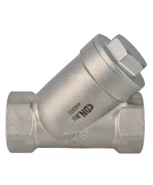 Клапан обратный DN.ru VCSY3232P-T 1/4″ Ду8 Ру40 Y-образный, резьбовой, пружинный, корпус - нержавеющая сталь 316, диск - нержавеющая сталь 316, уплотнение - PTFE