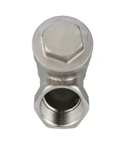 Клапан обратный DN.ru VCSY3232P-T 1/4″ Ду8 Ру40 Y-образный, резьбовой, пружинный, корпус - нержавеющая сталь 316, диск - нержавеющая сталь 316, уплотнение - PTFE