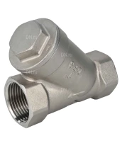 Клапан обратный DN.ru VCSY3232P-T 1/4″ Ду8 Ру40 Y-образный, резьбовой, пружинный, корпус - нержавеющая сталь 316, диск - нержавеющая сталь 316, уплотнение - PTFE
