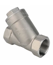 Клапан обратный DN.ru VCSY3232P-T 1/4″ Ду8 Ру40 Y-образный, резьбовой, пружинный, корпус - нержавеющая сталь 316, диск - нержавеющая сталь 316, уплотнение - PTFE