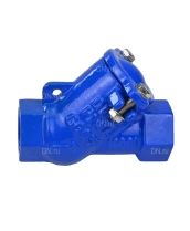 Клапан обратный DN.ru VCB1433N-T 3/4″ Ду20 Ру16 муфтовый, шаровой, корпус - чугун, шар - сталь+NBR, уплотнение - NBR