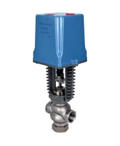 Клапан регулирующий DN.ru VRg1-31M-PED-T 1/2″ Ду15 Ру25 двухходовой, односедельный, резьбовой, корпус - нержавеющая сталь AISI304, уплотнение - металл с электроприводом XCK220-1500 AC220V