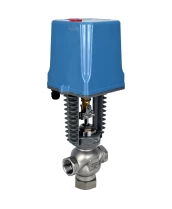 Клапан регулирующий DN.ru VRg1-31M-PED-T 2″ Ду50 Ру25 двухходовой, односедельный, резьбовой, корпус - нержавеющая сталь AISI304, уплотнение - металл с электроприводом XCK220-1500 AC220V