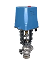 Клапан регулирующий DN.ru VRg1-31M-PED-T 2″ Ду50 Ру25 двухходовой, односедельный, резьбовой, корпус - нержавеющая сталь AISI304, уплотнение - металл с электроприводом XCK220-1500 AC220V