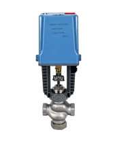 Клапан регулирующий DN.ru VRg1-31M-PED-T 2″ Ду50 Ру25 двухходовой, односедельный, резьбовой, корпус - нержавеющая сталь AISI304, уплотнение - металл с электроприводом XCK220-1500 AC220V