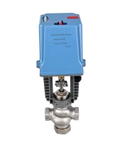 Клапан регулирующий DN.ru VRg1-31M-PED-T 2″ Ду50 Ру25 двухходовой, односедельный, резьбовой, корпус - нержавеющая сталь AISI304, уплотнение - металл с электроприводом XCK220-1500 AC220V