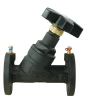 Клапан балансировочный DN.ru VB1431V-F Ду15 Ру16 чугунный, фланцевый, с ниппелями