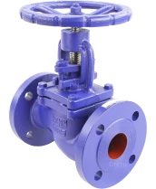 Клапан запорный сальниковый DN.ru VSO1121M-F-S Ду50 Ру16, фланцевый, корпус - чугун GG25, уплотнение - металл, управление - штурвал