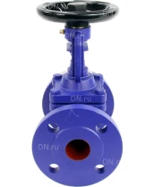 Клапан запорный сильфонный DN.ru VSO1121M-F-S Ду40 Ру16, фланцевый, корпус - чугун GG25, уплотнение - металл, управление - штурвал