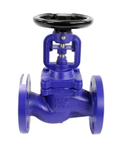 Клапан запорный сильфонный DN.ru Ду40 Ру16, фланцевый, корпус - чугун GG25, уплотнение - металл, управление - штурвал (VSO1121M-F-S)