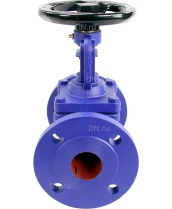 Клапан запорный сильфонный DN.ru VSO1121M-F-S Ду50 Ру16, фланцевый, корпус - чугун GG25, уплотнение - металл, управление - штурвал