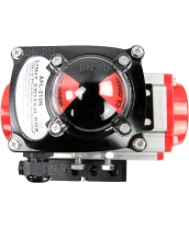 Кран шаровой DN.ru BV3232P(4pc)-SP-3WL-T-ISO-H Ду40 Ру63 стандартнопроходной трехходовой L-тип, нерж. сталь SS316, внутренняя резьба, уплотнение - PTFE, пн.приводом PA-SA-083, пн.распределителем 4M310-08 24В и блоком концевых выключателей APL-210N
