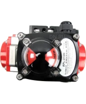 Кран шаровой DN.ru BV3232P(4pc)-SP-3WL-T-ISO-H Ду65 Ру40 стандартнопроходной трехходовой L-тип, нерж. сталь SS316, внутренняя резьба, уплотнение - PTFE, пн.приводом PA-SA-105, пн.распределителем 4M310-08 24В и блоком концевых выключателей APL-210N