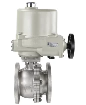 Кран шаровой DN.ru BV3232P(2pc)-FP-F-ISO-H Ду80 Ру16 полнопроходной двухходовой, нержавеющая сталь 316, фланцевый, уплотнение - PTFE, с электроприводом ГЗ-ОФ-110/11М 24В