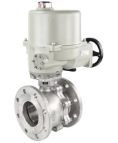 Кран шаровой DN.ru BV3232P(2pc)-FP-F-ISO-H Ду65 Ру16 полнопроходной двухходовой, нержавеющая сталь 316, фланцевый, уплотнение - PTFE, с электроприводом ГЗ-ОФ-110/11М 220В