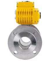 Кран шаровой DN.ru BV3232P(2pc)-FP-F-ISO-H Ду65 Ру16, корпус - сталь 316, уплотнение - PTFE, полнопроходной фланцевый с электроприводом QT-N-010EM-O1-24VDC-У1