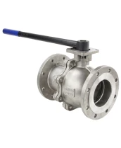 Кран шаровой DN.ru BV3232P(2pc)-FP-F-ISO-H Ду125 Ру16, корпус - нержавеющая сталь 316, уплотнение - PTFE, полнопроходной фланцевый с ISO-фланцем и рукояткой, 27х27, F10/F12
