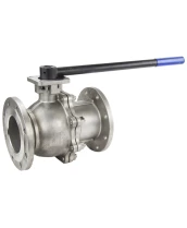 Кран шаровой DN.ru BV3232P(2pc)-FP-F-ISO-H Ду125 Ру16, корпус - нержавеющая сталь 316, уплотнение - PTFE, полнопроходной фланцевый с ISO-фланцем и рукояткой, 27х27, F10/F12