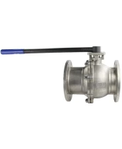Кран шаровой DN.ru BV3232P(2pc)-FP-F-ISO-H Ду150 Ру16, корпус - нержавеющая сталь 316, уплотнение - PTFE, полнопроходной фланцевый с ISO-фланцем и рукояткой, 27х27, F10/F12