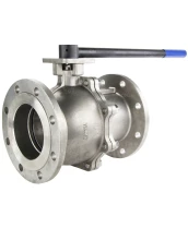 Кран шаровой DN.ru BV3232P(2pc)-FP-F-ISO-H Ду150 Ру16, корпус - нержавеющая сталь 316, уплотнение - PTFE, полнопроходной фланцевый с ISO-фланцем и рукояткой, 27х27, F10/F12