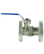 Кран шаровой DN.ru BV3232P(2pc)-FP-F-ISO-H Ду20 Ру40, корпус - нержавеющая сталь 316, уплотнение - PTFE, полнопроходной фланцевый с ISO-фланцем и рукояткой, 9х9, F03/F04