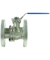 Кран шаровой DN.ru BV3232P(2pc)-FP-F-ISO-H Ду32 Ру40, корпус - нержавеющая сталь 316, уплотнение - PTFE, полнопроходной фланцевый с ISO-фланцем и рукояткой, 11х11, F04/F05