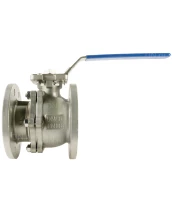 Кран шаровой DN.ru BV3232P(2pc)-FP-F-ISO-H Ду80 Ру16, корпус - нержавеющая сталь 316, уплотнение - PTFE, полнопроходной фланцевый с ISO-фланцем и рукояткой, 17х17, F07/F10