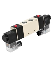 Пневмораспределитель DN.ru 4V320-10 AC220V присоединение 3/8″, рабочие каналы 8 мм, с двусторонним электромагнитным управлением