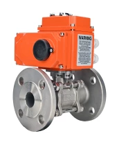 Кран шаровой DN.ru BV3232P(3pc)-FP-F-ISO-H Ду40 Ру40 фланцевый, полнопроходной, трехсоставной, корпус - нержавеющая сталь 316, уплотнение - PTFE, с электроприводом QT-N-003EM-O1-24VDC-У1 HARK