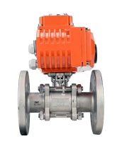 Кран шаровой DN.ru BV3131P(3pc)-FP-F-ISO-H Ду100 Ру16 фланцевый, полнопроходной, трехсоставной, корпус - нержавеющая сталь 304, уплотнение - PTFE, с электроприводом QT-N-020EM-O1-380VAC-У1 HARK